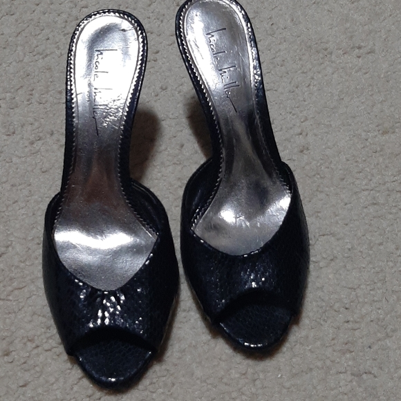 Nicole Miller New York Snakeskin Mules - Picture 3 of 6